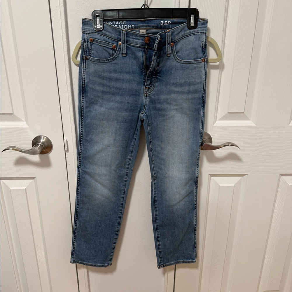 J. Crew Blue Straight Leg Jeans Petite